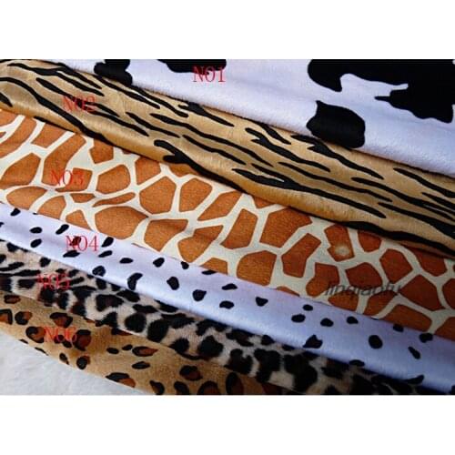 Printed fabric crystal super soft short plush leopard clothing fabric