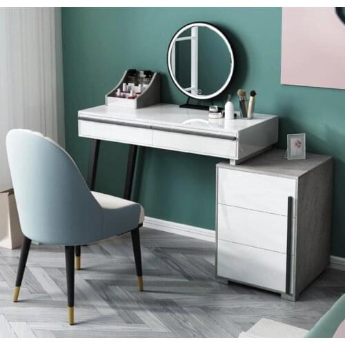 The dressing table is integrated with light luxury high-end bedroom, modern simple dressing table, small house type