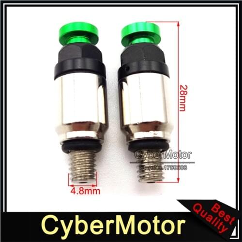 Green Motorcycle 5x0.8mm Suspension Front Fork Air Bleeder Valves For Mini Motocross Motard Pit Dirt Trail Motor Bike