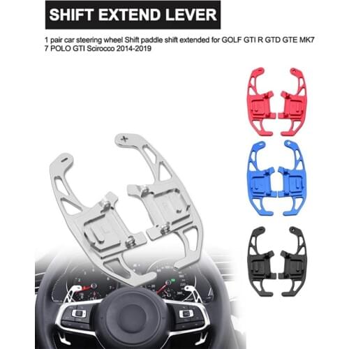1 Pair Car Steering Wheel Shift Paddle Shift Extended For GOLF GTIs R GTD GTE MK7 7 POLO GTIs Scirocco 2014-2019
