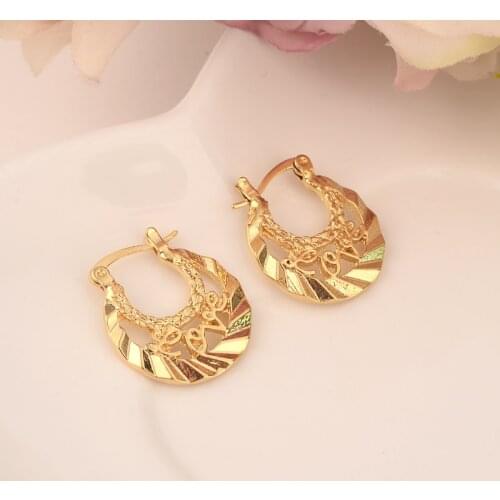 2pairs Romantic Gold color Fashion Earrings Jewelry Womens Earrings gold filled earring Women Gift