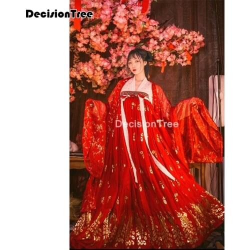 2021 chinese festival costumes dresses for woman stage wear folk dance robe hanfu tang suit floral clothing fairy princess dress