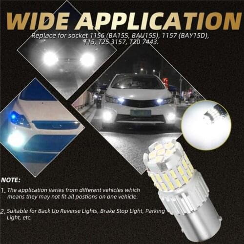 2x 1800LM Canbus P21W 1156 BA15S LED Bulb For Skoda Superb Octavia 2 FL 2010 2011 2012 2013 LED Running Light DRL Lamp