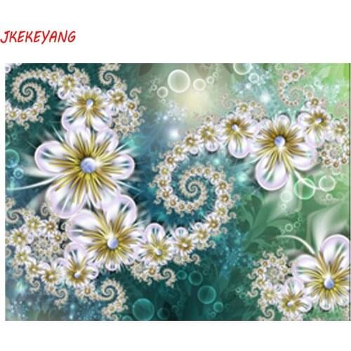 5D DIY square/round Diamond Painting Abstract flower Cross Stitch Diamond Embroidery Pattern Rhinestone J1569