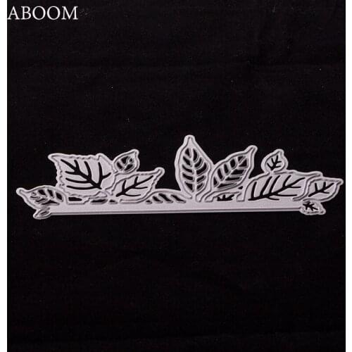 ABOOM New Leaves Lace Metal Die Cutting Dies Scrapbooking Embossing Folder For Card Making Carbon Steel Silver Die Cut Stencil