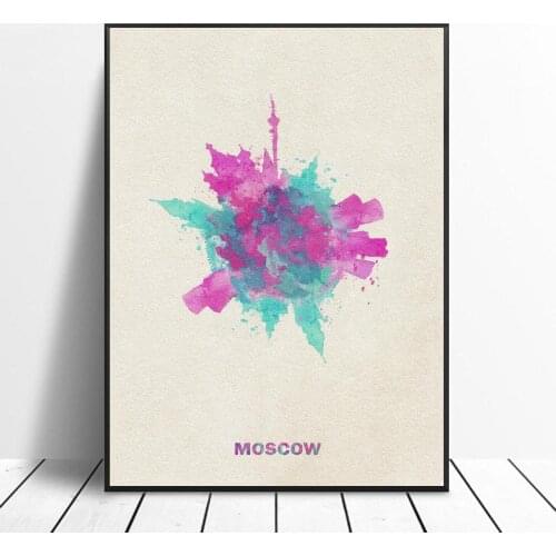 Abstract Moscow Canvas Print Wall Art Poster Picture Modern Bedroom Living Room Decoration No Frame
