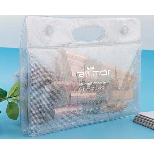 Anmor Transparent Makeup Brushes Bag For Cosmetics Make Up Brush Tool Portable Pouch Collection High Quality Protect Case