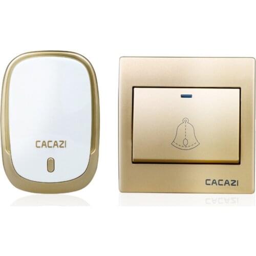 CACAZI Intelligence Wireless Doorbell Waterproof 300M LED Smart House Cordless Bell Battery Doorbell 23A12V Home Electronics