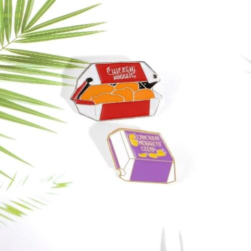 European And American Creative Fried Chicken Club Alloy Enamel Brooch Funny And Interesting Fast Food Gourmet Badge Pin Jewelry