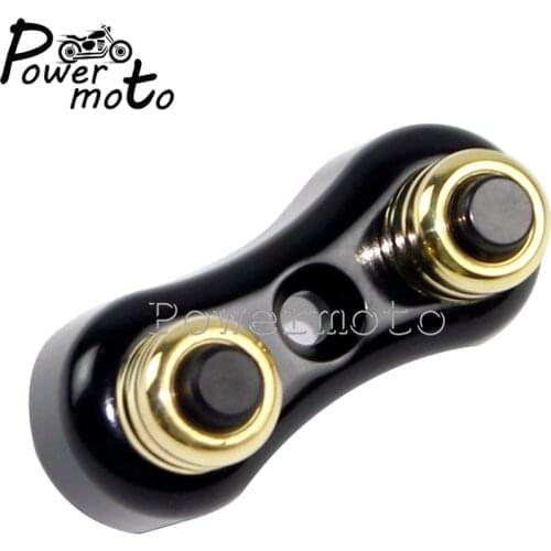 Old School Motorcycle Black Brass Dual Mini 1" Or 7/8" Handlebar Push Button Kit Handlebar Push Button Switch For Harley Bobber