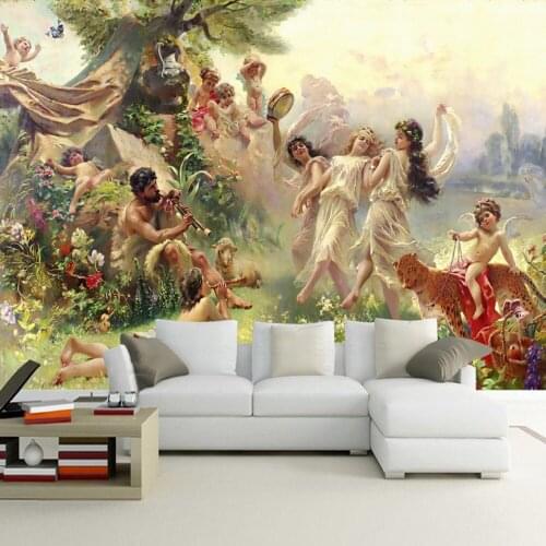 Bacal Custom 3D Mural Wallpaper European Style People Oil Painting Living Room Wall Decor Painting Canvas Home Decor Picture