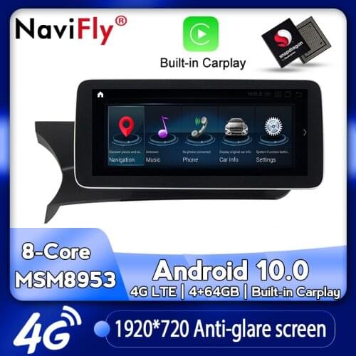 NaviFly Carplay Android 10 Car dvd radio multimedia Player GPS Navigatio for Benz C class W204 C180 C200 C250 C350 2011-2013