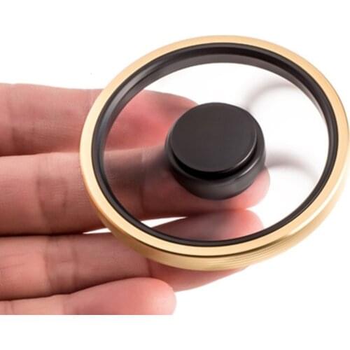 Big Pinwheel Hand Fidget Finger Spinner Brass Metal Spinning Top Novelty Gryo Toys