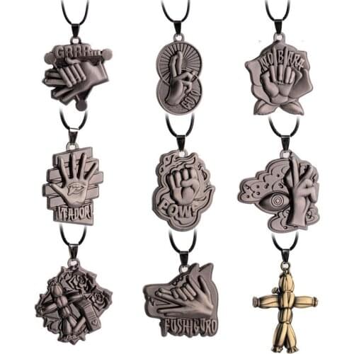 Anime Jujutsu Kaisen Cosplay Yuji Itadori Gojo Satoru Pendant Necklace Men Women Fashion Jewelry Necklaces Choker Accessories