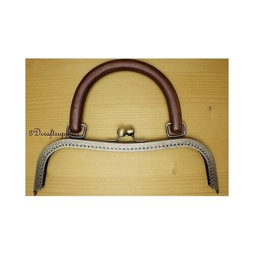 10 1/4 inch metal frame portable purse frame Anti bronze with sewing holes Z13