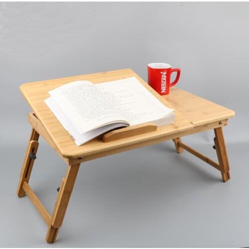 Bamboo Wood Foldable Computer Stand Wooden Laptop Desk Notebook Desk Table Bed Sofa Breakfast Tray Picnic Table Studying Table