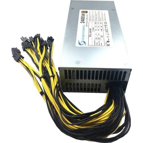 T.F.SKYWINDINTL ATX 12V 2400W Mining Rig Miner Power Supply Mining Machine ETH ZEC S7.S9.L3+.D3 Ethereum mining power 2400w PSU