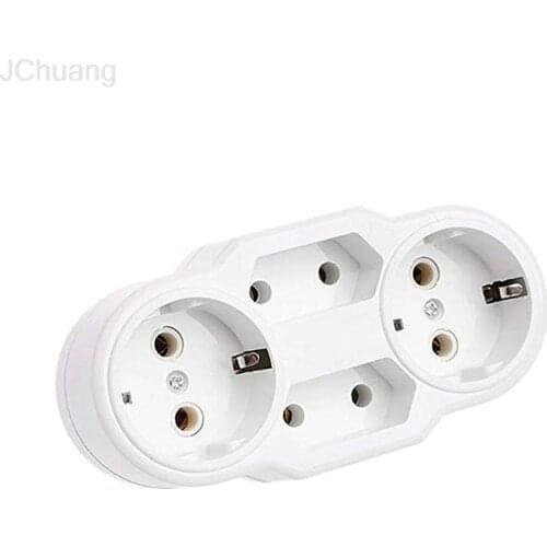 Triple Plug Protective Contact Multiple Plug Power Distribution Adapter EU to Russian Conversion Socket