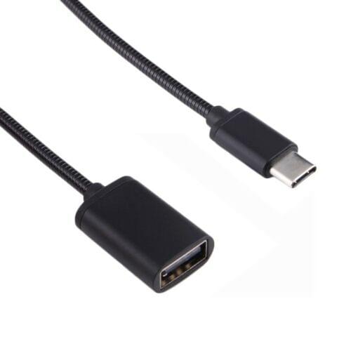 Mobile Phone Metal USB-C 3.1 Type C Male To USB Female OTG 4 Colors Data Sync Converter Adapter Lead Cable for Xiaomi Huawei