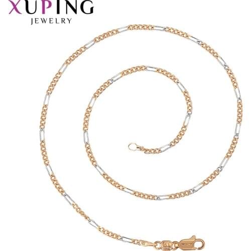 Xuping Vintage Jewelry Colorful Muticolor Plated Necklace with Environmental Copper for Women and Man Family Gifts 45680