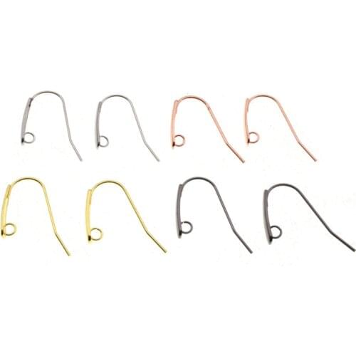 20pcs/lot 316 Stainless Steel Never Allergy Earring Hook Ear Wire Clasps Findings for DIY Jewelry Making Earring Accessories