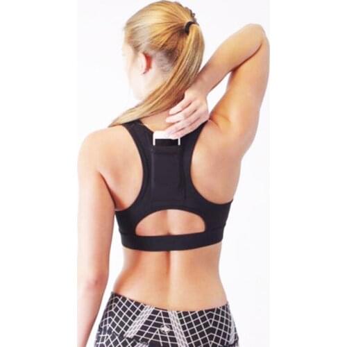 Women Sports Bra With Phone Pocket Print Yoga Top Fitness Running Wear Haut Femme Padding Gym Bras Wireless Top Deportivo Mujer