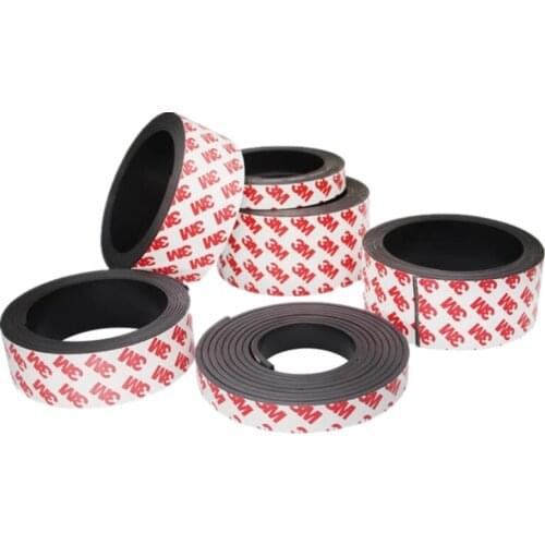 Zion 1m 10 x1.5mm strong magnet strip self adhesive flexible magnetic tape rubber magnet tape width 10 mm thickness 1.5mm