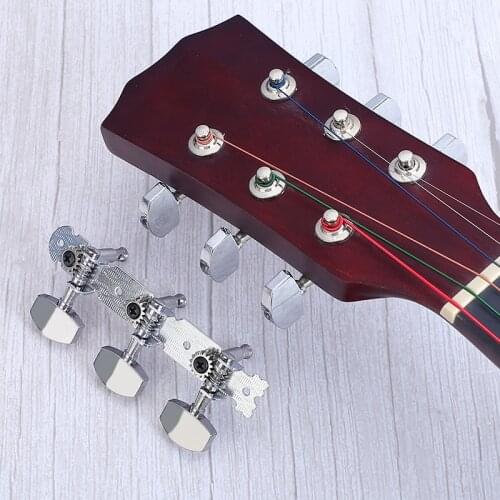 1 Set Locking Guitar Machine Heads Tuners For LP SG Guitar Lock String Tuning Pegs 3R3L Chrome Silver