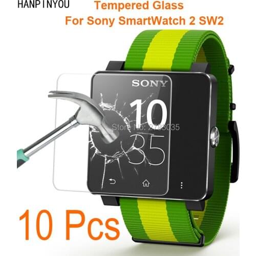 10Pcs/Lot For Sony SmartWatch 2 SW2 SmartWatch 9H Hardness 2.5D Ultra-thin Toughened Tempered Glass Film Screen Protector Guard