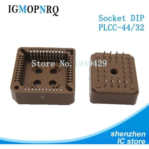 10PCS PLCC32-DIP PLCC44-DIP IC Socket adapter , 32 Pin 44 Pin PLCC Converter