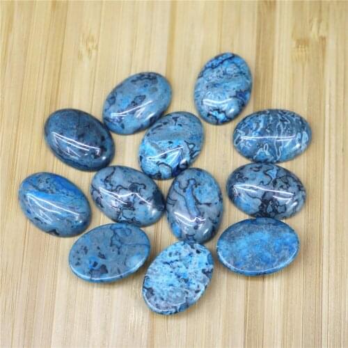 18x25mm Wholesale 30pcs/lot Free Shipping Fashion High Quality Crazy Agates Oval CAB CABOCHON for Jewelry Accessories