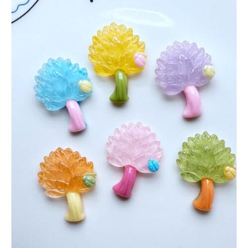 20Pcs Cute Cartoon Resin Lovely Little Tree Flat Back Art Supply Decoration Charm Craft Center Scrapbook Accessories L29