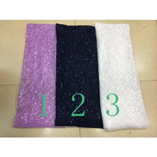 5yards/bag xx219# Trigonometric lines sequins lace fabric for bridal wedding dress/sawing 2018 NEW French styleew