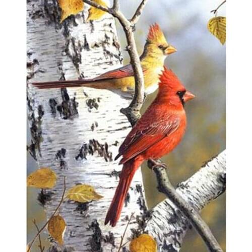 5D DIY Diamond Painting Square/Round Diamond Animal Painting Branch Birds Picture Cross Stitch Embroidery Decoration Art WG2976