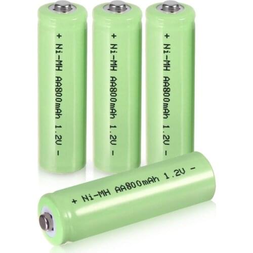2pcs/ lot) AA 1.2V 800mAh Ni-MH Rechargeable Battery Cell for Garden Solar Light Lamp/solar string light