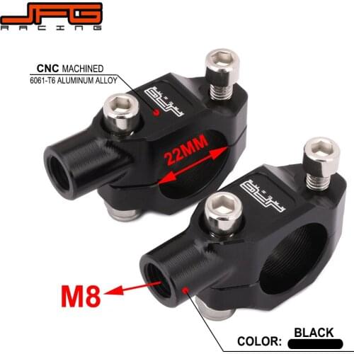 Motorcycle Aluminum Handlebar Mirror Mount Rotating Bar Clamp For M8x1.25 7/8" Hand Thread Rear View Mirrors KTM EXC XC SX KXF