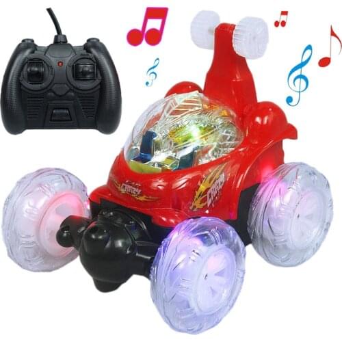 Children Control Car Rc Car 360 Spinning And Flips With Color Flash & Music For Kids Remote Control Truck Toys