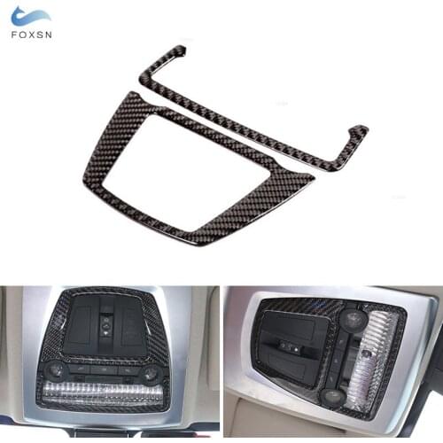 Car Styling Real Carbon Fiber Front Reading Light Frame Cover Trim for BMW 5GT F07 F10 F25 F26 X3 X4