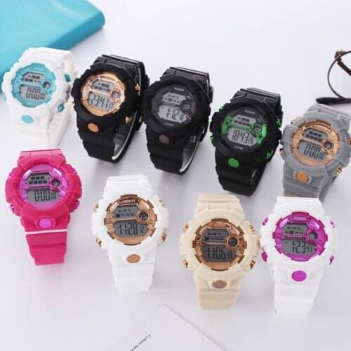 Women Men Fashion Waterproof Led Digital Stopwatch Boy Girls Date Rubber Sport Electronic Wrist Watch Relogio Masculino Watches