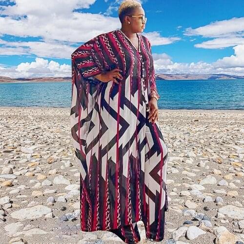 2 Piece Dashiki African Long Tops And Pants Two Piece Set Women 2021 Atumn Spring Femme Elegant Full Length Pant Coat Suit Sets