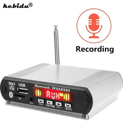 DC 12V 24V Wireless Bluetooth MP3 Decoder Board MP3 Player with Recording Function DIY Shell Support USB/SD/FM Audio Module