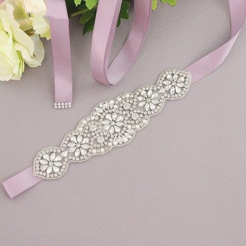 Elegent Sparkly Womens Rhinestones Handmade Belt Wedding Dress Belts Accessories Crystal Marriage Bridal Sashes