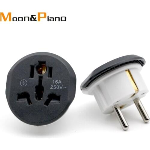 EU Plug 16A 250V Charger 4.8mm EU Power Adapter AU UK US To EU Travel Adaptor Electric Adaptor High Quality Sockets
