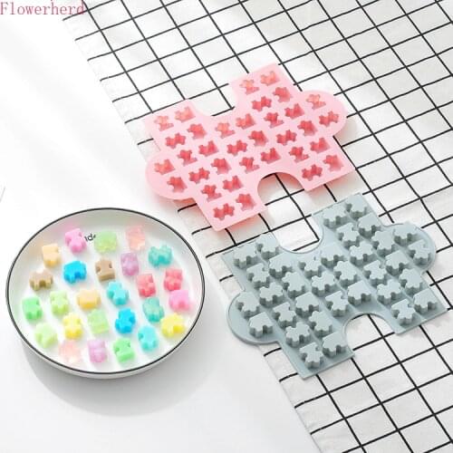 Handmade Soap Form Ice Tray Mold Puzzle Chocolate Mold Cake Mold Candy Mold Fondant Tools Handmade Soap Making Cake Decor