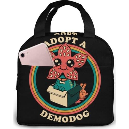 Hot TV Stranger Things Fashion Portable Insulated Canvas Lunch Bag Thermal Food Picnic Stranger Things Cooler Lunch Bags