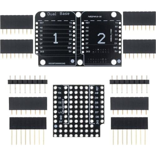 Breadboard Expansion Shield Pin Lithium battery/Double Socket Dual Base Shield For WeMos D1 Mini ESP8266 Diy D1 Expansion board