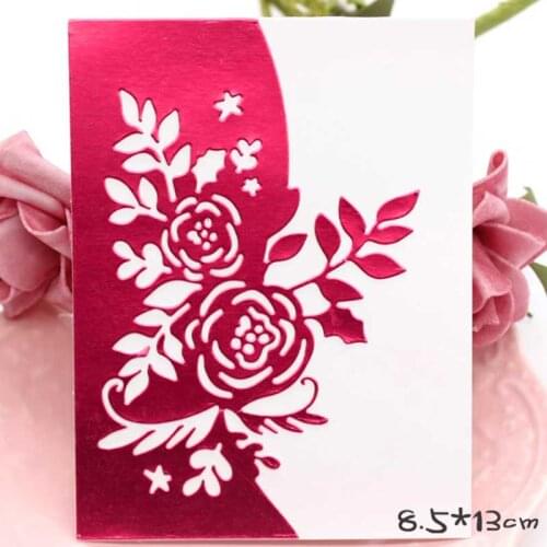 Rose and Leaves border Metal Cutting Dies Stencils Die Cut for DIY Scrapbooking Album Paper Card Embossing