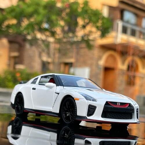 1:32 Nissan GTR R34 R35 Sports Car Alloy Car Model Diecasts Simulation Metal Toy Car Model Sound Light Collection Kids Toys Gift