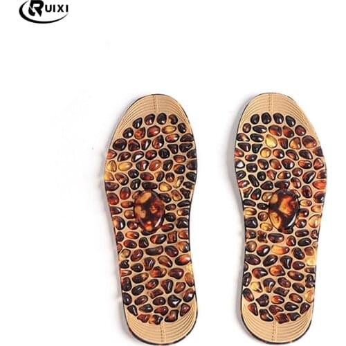 Fashion Soft Rubber Cobblestone Therapy Acupressure Pad Feet Massager Insole For Shoes Unisex Insoles Improve Blood Circulation