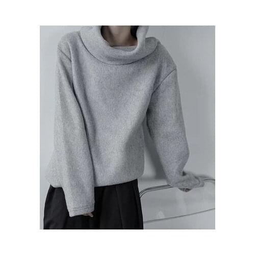 New winter mens high-necked Korean edition hoodie with hem